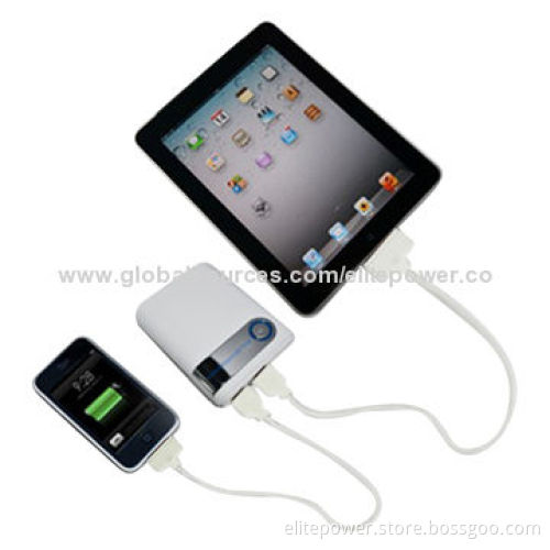 Charger for iPad 3, iPhone, HTC, Samsung and Nokia, 8,800mAh Dual Output Battery